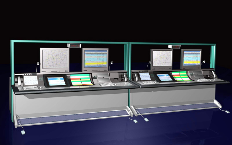 作戰(zhàn)指揮中心操作臺(tái)效果圖片